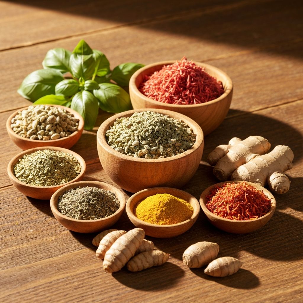 Herbes naturelles et plantes adaptogènes traditionnelles